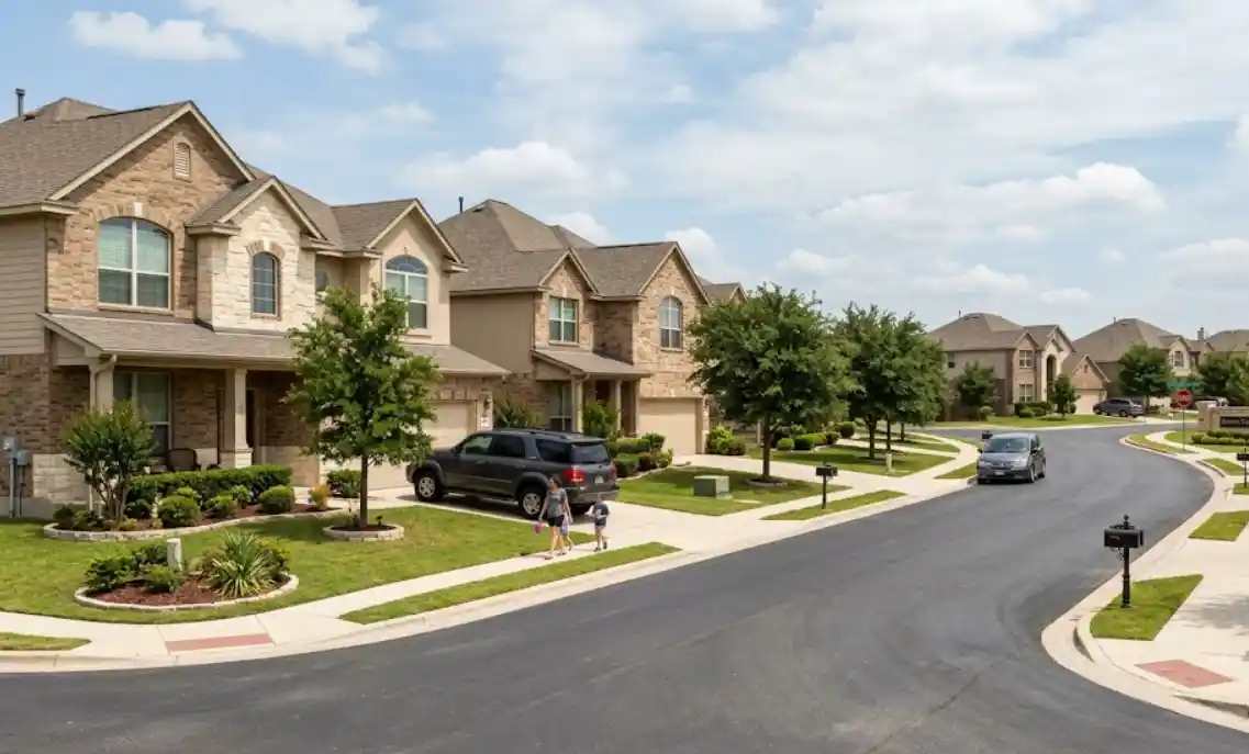 Teravista Paloma Lake newer Round Rock suburban development